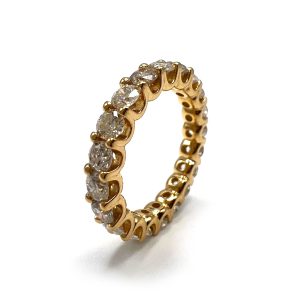 Anillo alianza de Diamantes en Oro Amarillo 18K