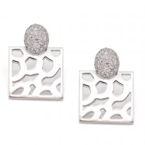 Pendientes SAFARI en Oro Blanco con Diamantes