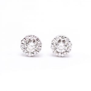 Pendientes dormilonas de Oro y Diamantes