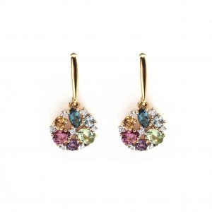 Pendientes RAINBOW en Oro Amarillo y Diamantes