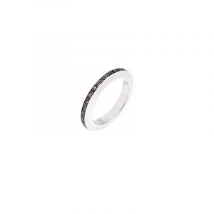 Anillo DODO en Plata y Diamantes negros