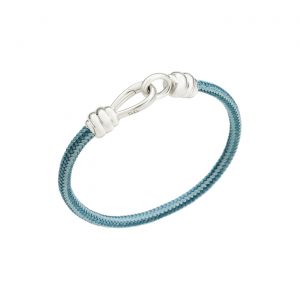 Pulsera Plata DODO cordón NoDo en azul