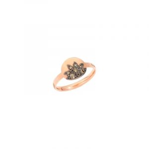 Anillo DODO “Moon&Sun” en Oro Rosa y Diamantes Brown