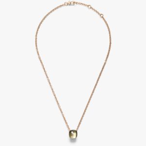 Collar POMELLATO NUDO Prasiolita Oro Rosa 42 cm